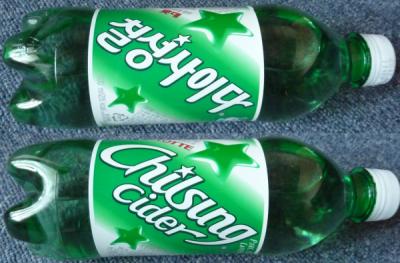 Un bouteille de soda coréen Un bouteille de soda coréen